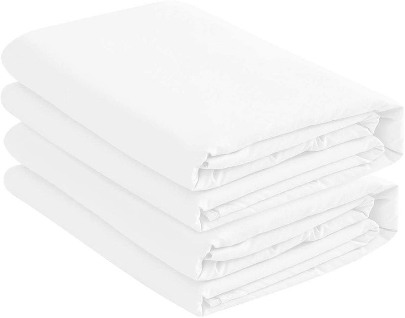 DESTINY CRESCENT BED Microfiber 2 Twin Fitted Bottom Bed Sheets (2-Pack) 1800 Ultra Soft and Comfy - 39"" x 75"" Great for Kids Room  Guest Room  Dorms  Camps  Twin Beds (Twin  White) - Image 1